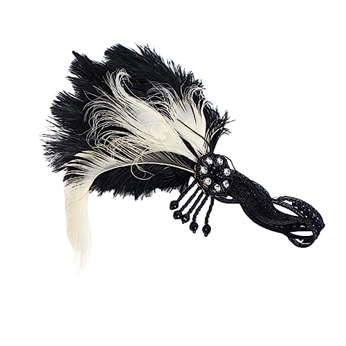 MRVAKDYDI Fascinator Spitze Feder Hut für Frauen, Federdekoratives Haar-Accessoires Hochwertiges elegantes Stirnband for Feierlichkeiten(Assorted Color,1 count (Pack of 1)) von MRVAKDYDI