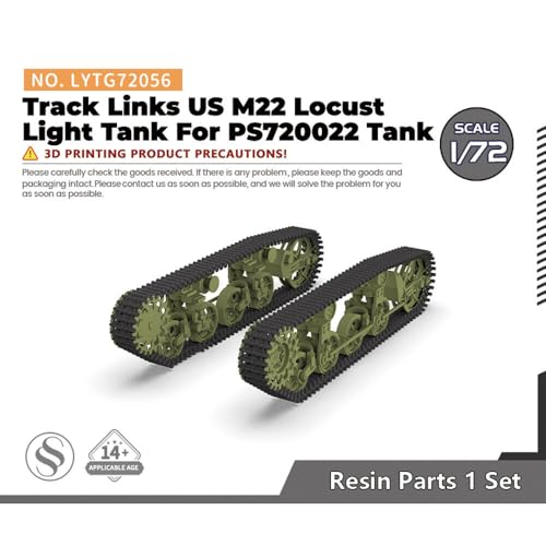 MRY-SFW Army Tank 1/72 Modell Upgrade Teile Track Links US M22 Locust Light Tank for PS von MRY-SFW