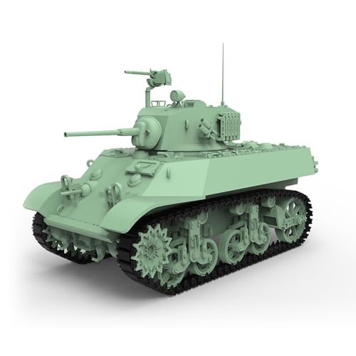 MRY-SFW Army Tank 1/87 HO Scale Eisenbahn Militär Modellbausatz US M3A3 Stuart Light Tank von MRY-SFW