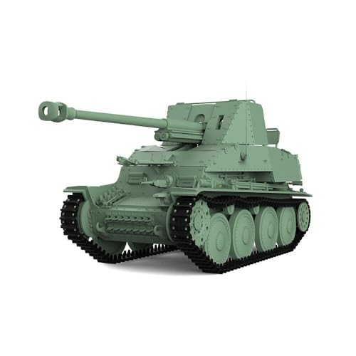 MRY-SFW WWII Panzer 25mm Militär Modellbausatz Deutsch 38T MarderIII Sd.Kfz.139[762MM] Destroye von MRY-SFW