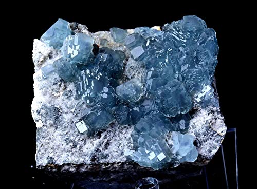 Transparenter Blauer Würfel Fluorit 1399g von MRYHAHA