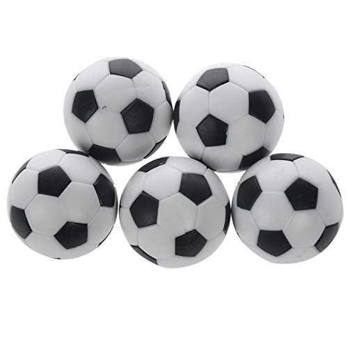 MSCHENZW 5X Kunststoff 32Mm Fußball Indoor Tischfußball Ball Ersetzen Schwarz Weiß von MSCHENZW