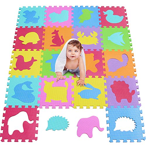 MSHEN 18 TLG. Puzzlematte Spielmatte Kinderteppich Spielteppich Schaumstoffmatte Kinder Matte Lernteppich schadstofffrei-5456G3009 von MSHEN