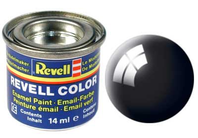 Revell Emaillefarbe, 14 ml, Schwarz glänzend, 32107 von MSLAN