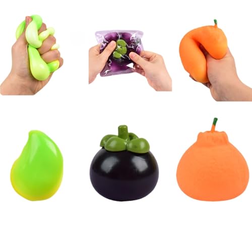 Obst Squishy, Squeeze Toy, squishies Toy, Obst Spielzeug, Stress Relief Fidget Toys for Children and Adults, Birthday and Party, Fidgets Toy for Party Favours (A) von MSNWL