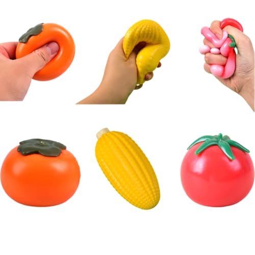 Obst Squishy, Squeeze Toy, squishies Toy, Obst Spielzeug, Stress Relief Fidget Toys for Children and Adults, Birthday and Party, Fidgets Toy for Party Favours (B) von MSNWL