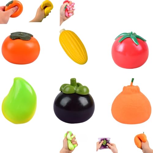 Obst Squishy, Squeeze Toy, squishies Toy, Obst Spielzeug, Stress Relief Fidget Toys for Children and Adults, Birthday and Party, Fidgets Toy for Party Favours (C) von MSNWL
