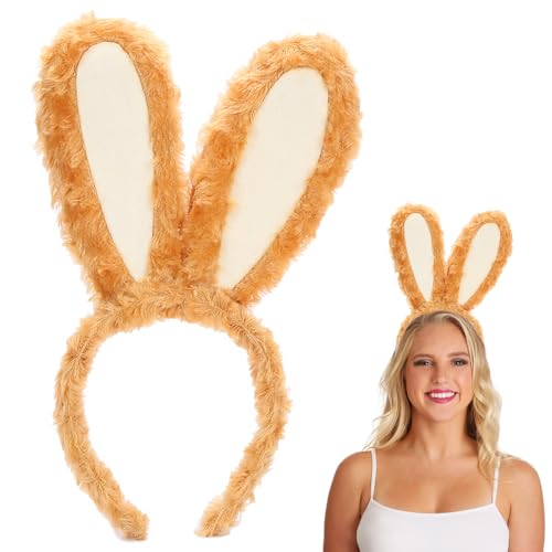 MSPEBECHasenohren Baby, Hasenohren Haarreif Hasenohren Kostüm Ostern Cosplay Party Haarschmuck für Mädchen (Braun) von MSPEBEC