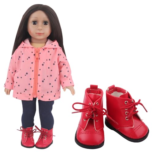 MSYO High Top Lederstiefel für 45,7 cm große Puppen, Schnür-Design, erhältlich in 6 Farben, stilvolle PU-Leder-Puppenschuhe für modische Puppen für Mädchen und Jungen, Geschenke für Enkel und Enkelin MSYO High Top Lederstiefel für 45,7 cm große Puppen, Schnür-Design, erhältlich in 6 Farben, stilvolle PU-Leder-Puppenschuhe für modische Puppen für Mädchen und Jungen, Geschenke für Enkel und Enkelin von MSYO
