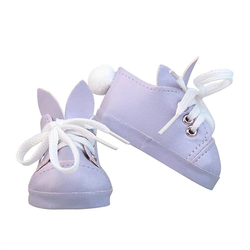 MSYO Niedliche Puppenschuhe für 45,7 cm große Mädchenpuppen, Hasen-Tennisschuhe passend für 18 amerikanische Puppen, 3 einfarbige Farben, Schnür-Design, ideales Puppenzubehör, Geschenke für Enkelin von MSYO