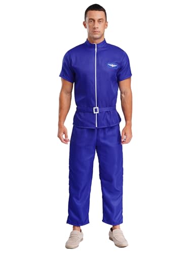 MSemis 2Pcs Herren Astronaut Kostüm Kurzarm Shirt mit Hosen Anzug Fastnacht Space Outfit Halloween Cosplay Kostüm Geben Sie A Blau ein XL MSemis 2Pcs Herren Astronaut Kostüm Kurzarm Shirt mit Hosen Anzug Fastnacht Space Outfit Halloween Cosplay Kostüm Geben Sie A Blau ein XL von MSemis