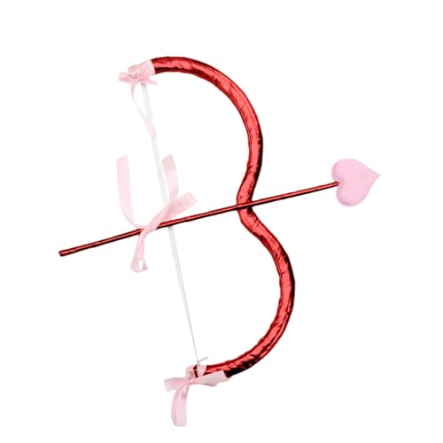 MSemis Cupid Bogen Und Pfeil Set Hochzeits Und Valentinstags Kostümzubehör Für Maskerade Cosplay Rot Einheitsgröße von MSemis