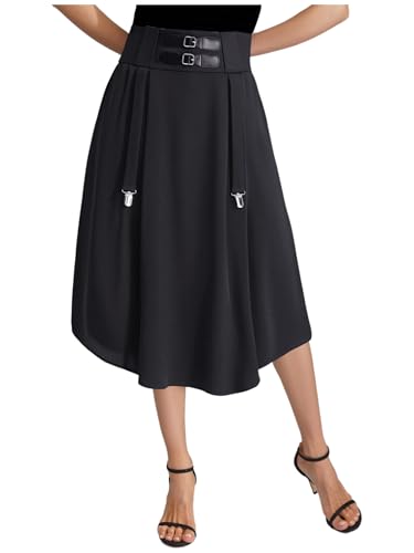 MSemis Damen Victorian Hochtaillierter Rock Mittelanger Rock Lang Renaissance Maxirock A Line Halloween Karneval Kostüm Schwarz XL MSemis Damen Victorian Hochtaillierter Rock Mittelanger Rock Lang Renaissance Maxirock A Line Halloween Karneval Kostüm Schwarz XL von MSemis