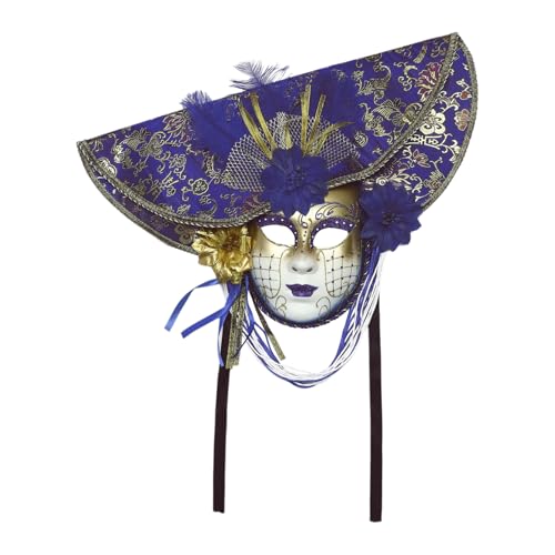 MSemis Geheimnisvolle Feder Maskerademaske Übertriebene Venezianische Maske Für Karnevalsball Mardi Gras Blau Einheitsgröße MSemis Geheimnisvolle Feder Maskerademaske Übertriebene Venezianische Maske Für Karnevalsball Mardi Gras Blau Einheitsgröße von MSemis