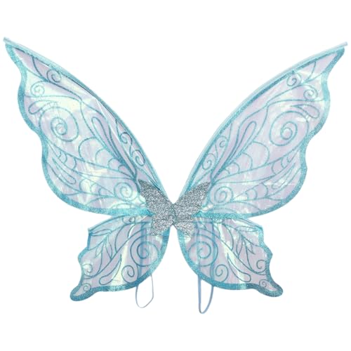 MSemis Glitzernde Organza Schmetterlingsflügel mit Elfenohren und Sternenstab für Halloween Karneval Fotorequisiten Blau One Size MSemis Glitzernde Organza Schmetterlingsflügel mit Elfenohren und Sternenstab für Halloween Karneval Fotorequisiten Blau One Size von MSemis