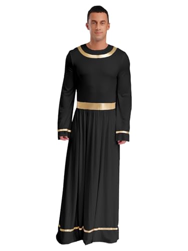MSemis Griechischer Gott Kostüm Herren Römische Toga Gebetskostüm Lobpreisgewand Kirchenkostüm Kleidung Halloween Karneval Mottoparty Schwarz M MSemis Griechischer Gott Kostüm Herren Römische Toga Gebetskostüm Lobpreisgewand Kirchenkostüm Kleidung Halloween Karneval Mottoparty Schwarz M von MSemis