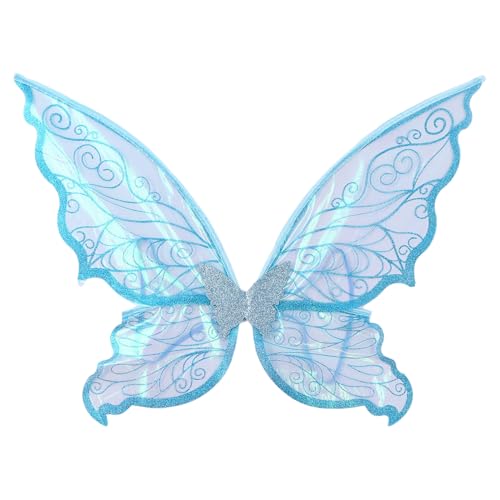 MSemis Halloween Engel Cosplay Set Feenflügel mit Spitzohren Zauberstab Kranz Glitter Schmetterling Engelsflügel Weihnachten Fee Cosplay Fasching Blau Flügel One Size MSemis Halloween Engel Cosplay Set Feenflügel mit Spitzohren Zauberstab Kranz Glitter Schmetterling Engelsflügel Weihnachten Fee Cosplay Fasching Blau Flügel One Size von MSemis