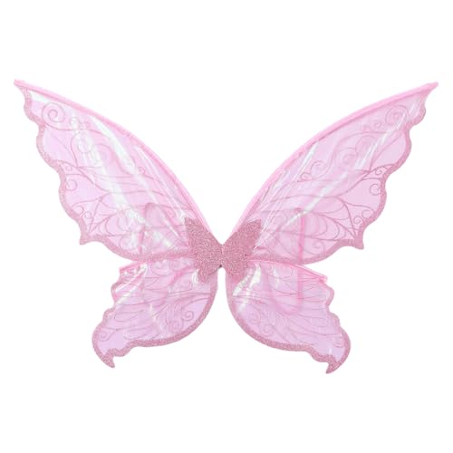 MSemis Halloween Engel Cosplay Set Feenflügel mit Spitzohren Zauberstab Kranz Glitter Schmetterling Engelsflügel Weihnachten Fee Cosplay Fasching Rosa Flügel One Size MSemis Halloween Engel Cosplay Set Feenflügel mit Spitzohren Zauberstab Kranz Glitter Schmetterling Engelsflügel Weihnachten Fee Cosplay Fasching Rosa Flügel One Size von MSemis