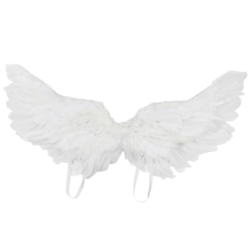 MSemis Halloween-Engelsflügel Cupido-Engelsflügel Kostümzubehör für Cosplay-Party Weiß 60 * 35cm Einheitsgröße von MSemis