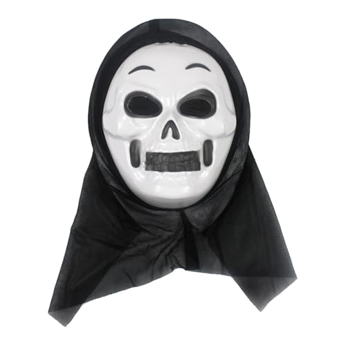 MSemis Halloween-Geister-Vollkopfmaske Totenkopfmaske mit Leichentuch Gruselige Cosplay-Requisite Typ 3 Einheitsgröße von MSemis