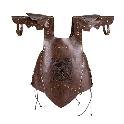 MSemis Halloween Mittelalterliche Brustpanzer Wikinger Punk Brust Rüstung Kunstleder Brust-Amor Soldaten Krieger Brustschutz Mottoparty Dunkelbraun One Size MSemis Halloween Mittelalterliche Brustpanzer Wikinger Punk Brust Rüstung Kunstleder Brust-Amor Soldaten Krieger Brustschutz Mottoparty Dunkelbraun One Size von MSemis