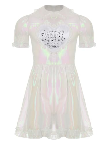 MSemis Herren Dienstmädchen Kostüm Puffärmel Flare A-line MaidKleid Durchsichtiges Sissy Cosplay Halloween Kleid Weiß XXL MSemis Herren Dienstmädchen Kostüm Puffärmel Flare A-line MaidKleid Durchsichtiges Sissy Cosplay Halloween Kleid Weiß XXL von MSemis