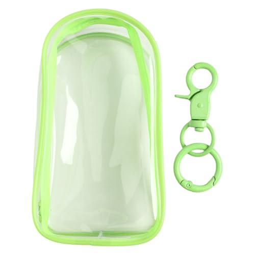 MSemis Klare Figurendisplaytasche Blind Box Organizer Doppeltes Reißverschlussetui zum Aufhängen für Puppen Light Green 17.2 * 11.5cm One Size von MSemis
