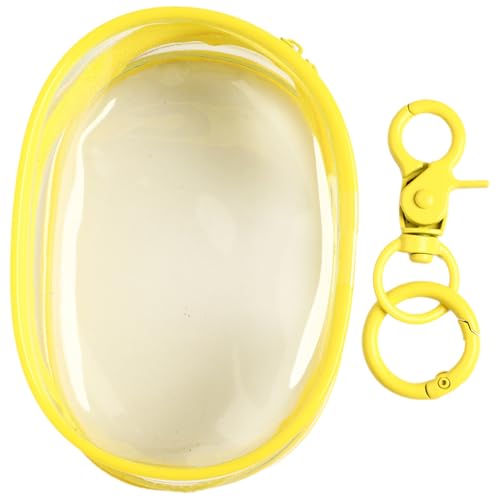 MSemis Klare Figurendisplaytasche Blind Box Organizer Doppeltes Reißverschlussetui zum Aufhängen für Puppen Yellow 10.5 * 6.5cm One Size von MSemis