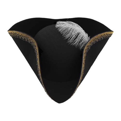 MSemis Kolonialer Piratenhut im Used-Look mit dreieckiger Krempe für Halloween-Piratenparty MSemis Kolonialer Piratenhut im Used-Look mit dreieckiger Krempe für Halloween-Piratenparty von MSemis