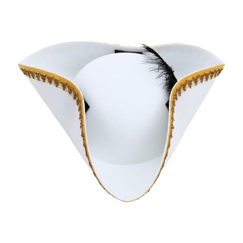 MSemis Kolonialer Piratenhut im Used-Look mit dreieckiger Krempe für Halloween-Piratenparty MSemis Kolonialer Piratenhut im Used-Look mit dreieckiger Krempe für Halloween-Piratenparty von MSemis