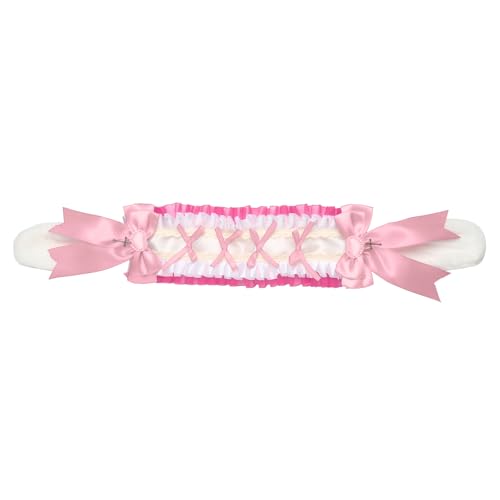 MSemis Lolita Plüsch Haarband Hasenohren Haarband mit Clips für Halloween Cosplay Party Rosa 2 One Size MSemis Lolita Plüsch Haarband Hasenohren Haarband mit Clips für Halloween Cosplay Party Rosa 2 One Size von MSemis