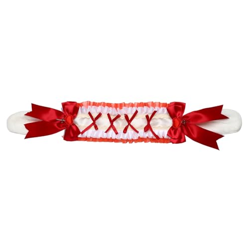 MSemis Lolita Plüsch Haarband Hasenohren Haarband mit Clips für Halloween Cosplay Party Rot 2 One Size MSemis Lolita Plüsch Haarband Hasenohren Haarband mit Clips für Halloween Cosplay Party Rot 2 One Size von MSemis