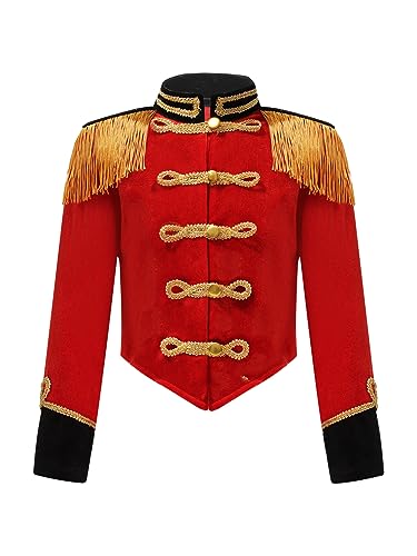 MSemis Mädchen Zirkus Zirkusdirektor Kostüm Kinder Quasten Frack Jacke Langarm Dompteur Mantel Blazer Halloween Karneval Fasching Cosplay Verkleidung Rot 170 MSemis Mädchen Zirkus Zirkusdirektor Kostüm Kinder Quasten Frack Jacke Langarm Dompteur Mantel Blazer Halloween Karneval Fasching Cosplay Verkleidung Rot 170 von MSemis