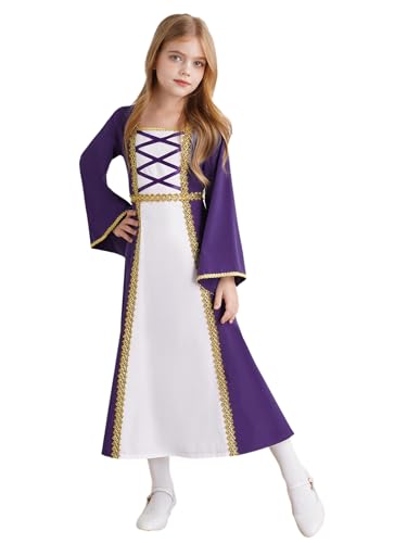 MSemis Mittelalter Kleid Mädchen Kinder Renaissance Maxikleid Vintage Viktorianisches Lange Kleider Cosplay Halloween Verkleidung Dunkelviolett 122-128 MSemis Mittelalter Kleid Mädchen Kinder Renaissance Maxikleid Vintage Viktorianisches Lange Kleider Cosplay Halloween Verkleidung Dunkelviolett 122-128 von MSemis