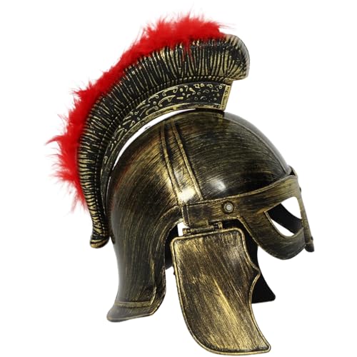 MSemis Mittelalterlicher Ritter-Soldaten-Kriegerhelm Hut Antike römische Spartaner Gladiatorenkostüm-Accessoire Gold D Einheitsgröße MSemis Mittelalterlicher Ritter-Soldaten-Kriegerhelm Hut Antike römische Spartaner Gladiatorenkostüm-Accessoire Gold D Einheitsgröße von MSemis