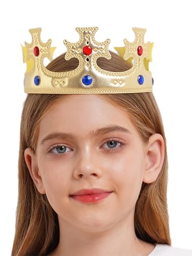 MSemis Prinzessin Prinzessin Goldkrone mit Edelsteinen Geburtstagskönigskronen Hut für Halloween Geburtstagsparty Foto-Requisiten Typ C Einheitsgröße MSemis Prinzessin Prinzessin Goldkrone mit Edelsteinen Geburtstagskönigskronen Hut für Halloween Geburtstagsparty Foto-Requisiten Typ C Einheitsgröße von MSemis