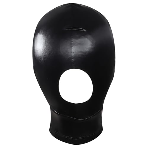 MSemis Pu Leder Balaclava Gesichtsmaske Vollständige Abdeckung Gesichtsmasken Kopfbedeckung Ausgeschnitten Zentai Kapuze Für Rave Partys Discos Clubs Halloween Schwarz XXL MSemis Pu Leder Balaclava Gesichtsmaske Vollständige Abdeckung Gesichtsmasken Kopfbedeckung Ausgeschnitten Zentai Kapuze Für Rave Partys Discos Clubs Halloween Schwarz XXL von MSemis