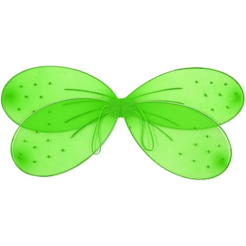 MSemis Shine Fairy Wings Schmetterling Elfenflügel Verkleidung Kostüm für Halloween Fancy Dress Grün One Size von MSemis