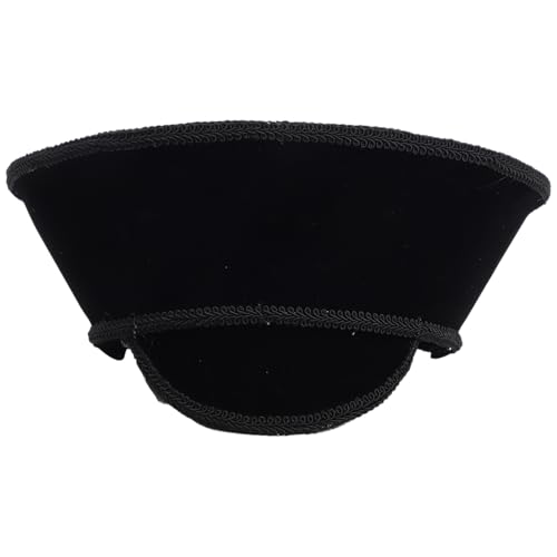 MSemis Unisex Damen Kapitänsmütze Schwarz Fliz Hut Militärhut Matrosenhut Orient Königin Hut Kopfbedeckungen für Motto Party Fasching Schwarz One Size MSemis Unisex Damen Kapitänsmütze Schwarz Fliz Hut Militärhut Matrosenhut Orient Königin Hut Kopfbedeckungen für Motto Party Fasching Schwarz One Size von MSemis