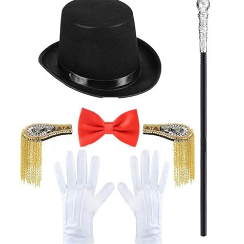 MSemis Zirkusringmeister Kostüm Erwachsene Zauberer Kostüm Accessoires Für Halloween Party Cosplay Typ B Einheitsgröße MSemis Zirkusringmeister Kostüm Erwachsene Zauberer Kostüm Accessoires Für Halloween Party Cosplay Typ B Einheitsgröße von MSemis