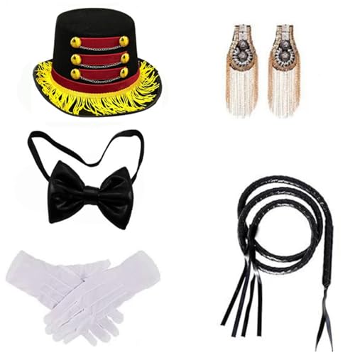 MSemis Zirkusringmeister Kostüm Erwachsene Zauberer Kostüm Accessoires Für Halloween Party Cosplay Typ D Einheitsgröße MSemis Zirkusringmeister Kostüm Erwachsene Zauberer Kostüm Accessoires Für Halloween Party Cosplay Typ D Einheitsgröße von MSemis