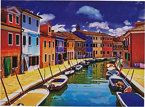 Puzzle 1000 Teile Burano 69x51 cm Venedig Italien Italy romantisch Boote Sommer Gehirntraining Jigsaw von MT Majami