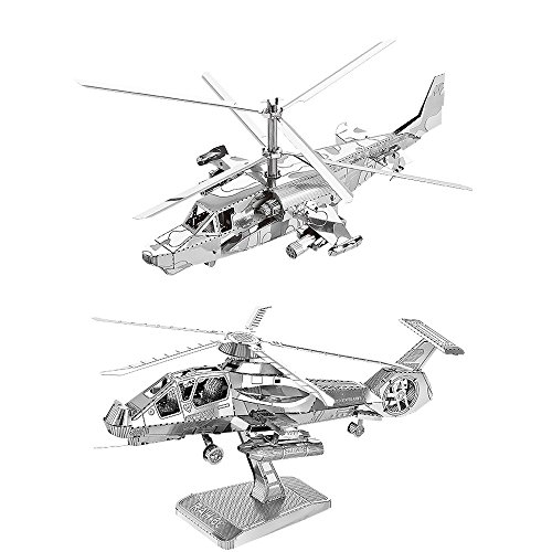 2pcs MTu 3D Metall Puzzle KA-50 + RAH-66 Hubschrauber Modell DIY 3D Laserschnitt Modell-Bausatz Spielzeug von MTU