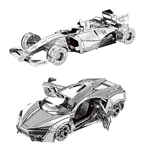 2pcs MTu 3D Metall Puzzle Hyper Sport Vehicle + Formel Auto F101 Modell Kits I20-26 DIY 3D Laserschnitt Modell-Bausatz Spielzeug von MTU