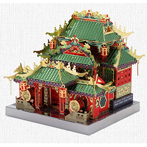 MU Chinese Kungfu Building 3D Metall Puzzle Modell Kits DIY 3D Laserschnitt Modell-Bausatz Spielzeug YM-N079-D von Mu