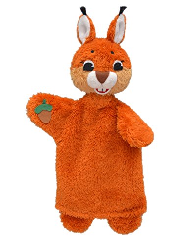 MUBRNO 24606A Eichhörnchen mit Haselnuss Textilhandpuppe, Mehrfarbig von MUBRNO