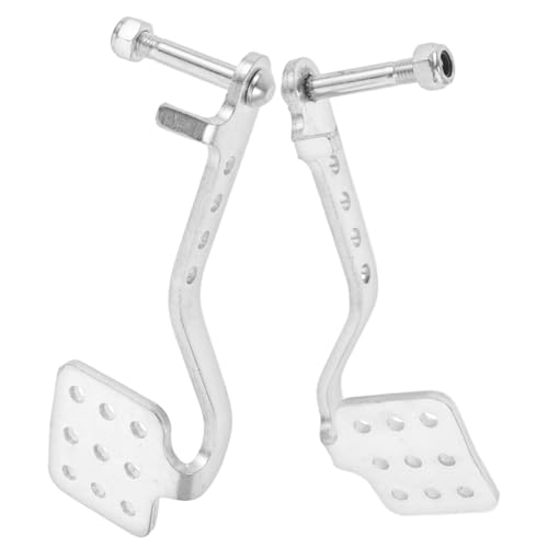 MUCKLILY 1 Paar Kart-Bremspedal Bremspedal für Go Kart Präzisionspedale für Go Kart Bremspedal Go Kart Hebel-Pedal-Kit Erwachsene Pads Go Kart Accessoires Go-Kart-Gaspedal Aluminium Silver von MUCKLILY