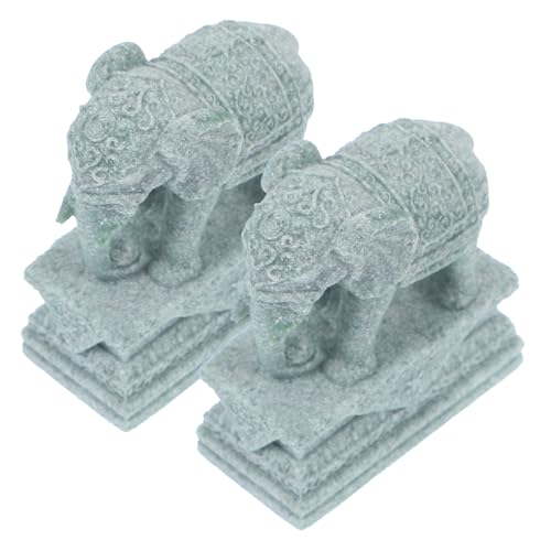 MUCKLILY 1 Paar Stein -Elefant -Maskottchen Elefantenhandwerk aus Sandstein Miniatur-Elefant süße Elefantenstatue Tierskulptur aus Stein Desktop-Sandstein- Grüner Sandstein MUCKLILY 1 Paar Stein -Elefant -Maskottchen Elefantenhandwerk aus Sandstein Miniatur-Elefant süße Elefantenstatue Tierskulptur aus Stein Desktop-Sandstein- Grüner Sandstein von MUCKLILY