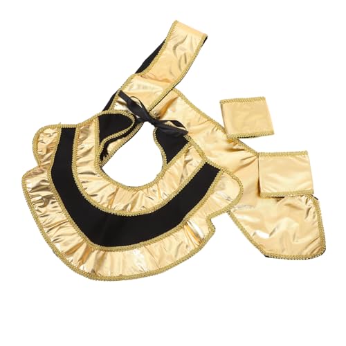 MUCKLILY 1 Satz Ägyptisches Kostümzubehör Set für Herren Königliche Cosplay Accessoires mit Gürtel Halskragen und Armbändern für Karneval und Mottopartys von MUCKLILY