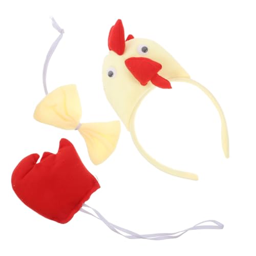 MUCKLILY 1 Satz Hühnerkostüm mit Hahn Haarreif und Fliege Lustige Tierverkleidung für Geburtstagsfeiern Karneval und Cosplay Gelbes Kostümzubehör für Erwachsene MUCKLILY 1 Satz Hühnerkostüm mit Hahn Haarreif und Fliege Lustige Tierverkleidung für Geburtstagsfeiern Karneval und Cosplay Gelbes Kostümzubehör für Erwachsene von MUCKLILY